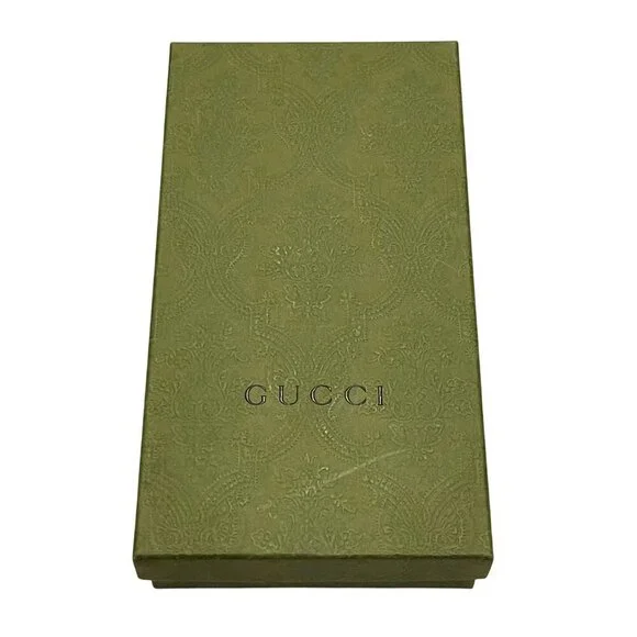Gucci Blue Leather Zip-Around Wallet  Embossed Logo Authentic - Picture 9 of 14